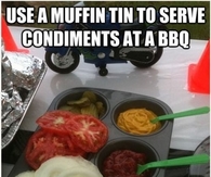 Muffin tin to serve condiments