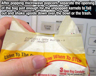 Removing unpopped kernels