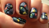 Christmas lights nails