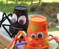 Paper cup spiders
