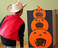 Jack o lantern bag toss