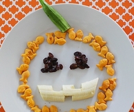 Jack o lantern snack plate