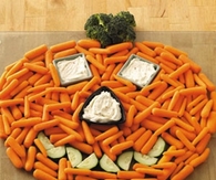 Jack o lantern carrot platter