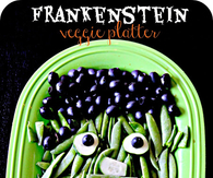Frankenstein veggie platter