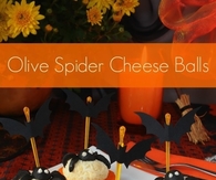 Olive spider cheese balls