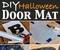 DIY Halloween door mat