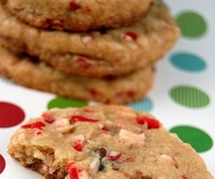 Peppermint crunch milk chocolate chip cookies
