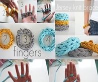 DIY Finger Knitting Bracelets