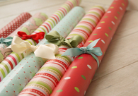 Bow wrapped gift wrap