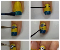 DIY Minion Nails