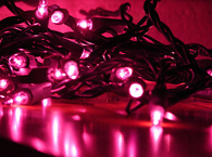 Pink christmas lights