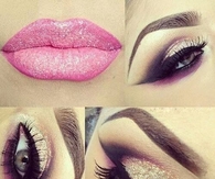 Glitter lips and eyes