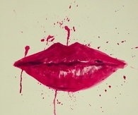 Lip watercolor art