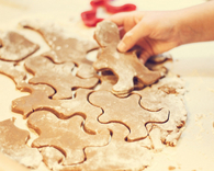 Gingerbread cookie cutouts