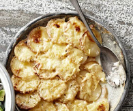 Potato and celery root gratin