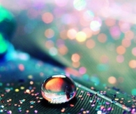 Colorful water droplet