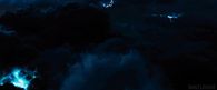 Flashes of blue lightning