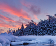 Icy lake