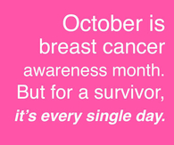 October is breast cancer awareness month