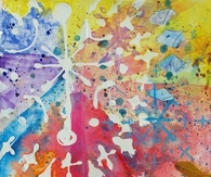 Snowflake watercolor art