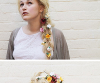 Paper flower hair accessory