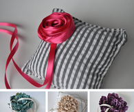 Flower ring pillow