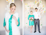 Paper flower arch