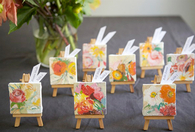 Art favor on the table
