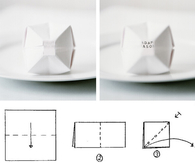 Origami balloon place cards
