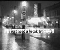 I just need a break from life