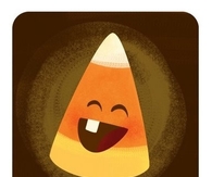 Smiling candy corn