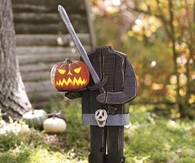 Headless pumpkin soldier prop