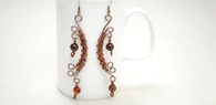 Wire Wrapping Half-Moon Shaped Earrings
