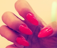 Hot red chic nails