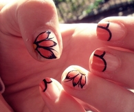 Sunflower nail art