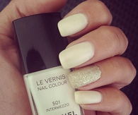 Chanel glitter nails