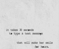 Make her smile for hours