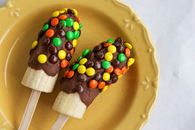Candy chocolate banana pops