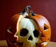 Jack o lantern skull