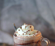 Hot chocolate with whipped cream
