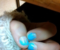 Blue pastel nails