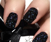 Studded black nails