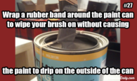 Use a Rubber Band to Scrape off Excess paint
