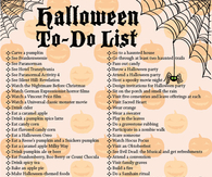 Halloween to do list