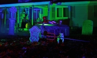 Halloween House at Night