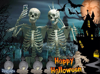 Happy Halloween Skeleton Group Picture
