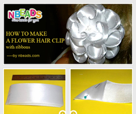 How to Make A Flower Hair Clip with Ribbons