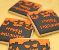 Happy Halloween Square Cookies