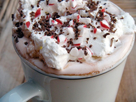 Hot chocolate with whipped cream