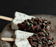 Mint chocolate ice cream bars